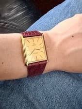 OMEGA De Ville Tank Dress Watch Automatic 28x35mm Square Classic Vintage Used JP