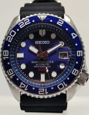 STUNNING SEIKO DIVERS 7002-700A BLUE MARINEMASTER DIAL AUTOMATIC MENS WATCH