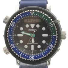 【Watch】SEIKO H851-00A0 Wristwatch Solar Powered Black Dial Analog-Digital