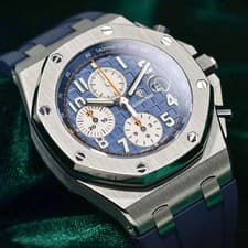 Audemars Piguet Royal Oak Offshore Chronograph Navy Blue Dial Steel MINT 26470ST