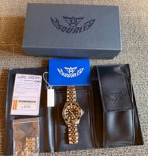 Squale Y1545 30 Atmos Dive Watch GMT Black Dial