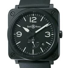 Bell & Ross BRS Black Matte BRS-64-CMBL BRS-BL-CEM Wrist Watch Used