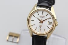 *Read* Vtg 1973 King Seiko Hi Beat 5625-7111 Gold Automatic Men's Watch JAPAN