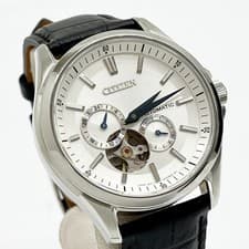 CITIZEN Automatic Watch White Dial Leather Strap 4D2050501 (4197-003CR01) JAPAN