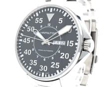 Hamilton Khaki Pilot H647150 Automatic Men's Watch Black Dial Stainless Steel