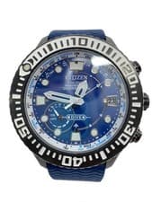 CITIZEN F158T026184 Eco Drive Solar Blue Watch Near Mint JAPAN