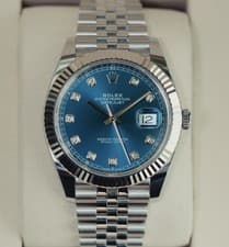 41mm Rolex Datejust 126334 Blue Diamond Dial Automatic Watch B&P 2026