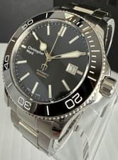 Christopher Ward C60 Trident Pro 600 43mm Auto Black Dial – Full Kit, Serviced