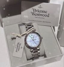 Vivienne Westwood Silver Blue Shell Wristwatch VV206BLSL Quartz 34mm New From Ja