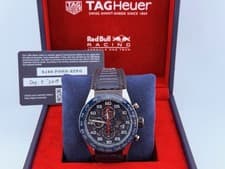 Tag Heuer Carrera Red Bull CAR2A1N.FT6100 45mm Blue Skeleton Dial Box Papers