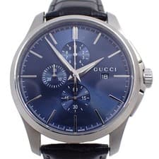 Gucci G-Timeless Chronograph Men’s Watch Blue Dial Stainless Steel