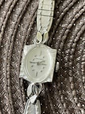 Vintage Solid 14k White Gold Woman’s Longines Cocktail Watch
