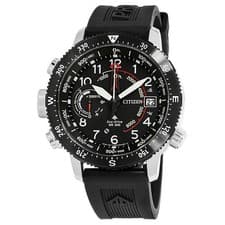 Citizen BN5058-07E Men's Lefty Black Dial Black Strap Dive Watch