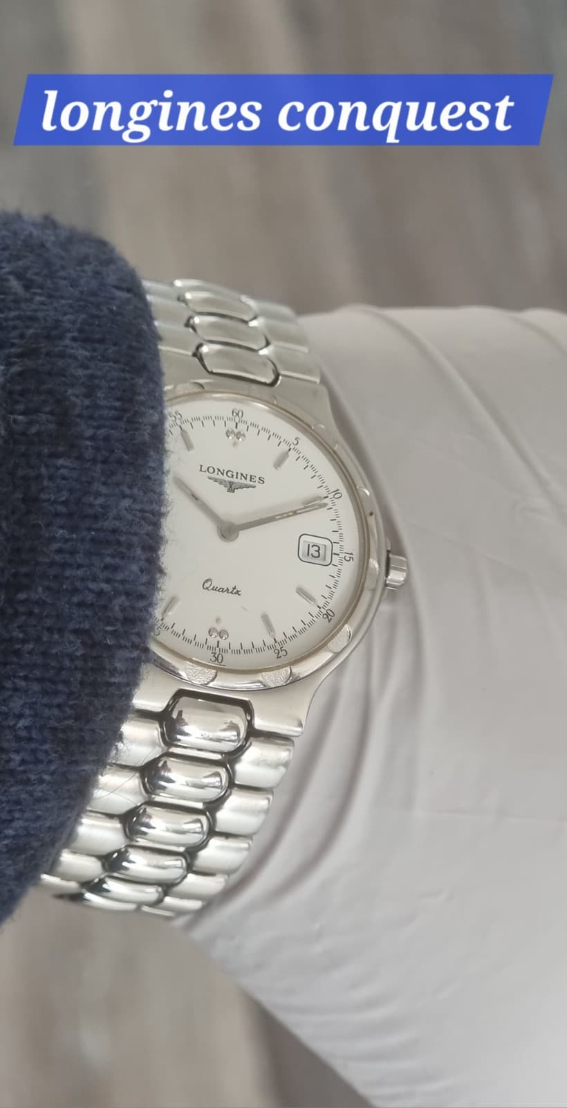 Vintage Longines Conquest Slim Mens Watch Ref L1.614.4 Very Good Condition