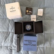 OMEGA x Swatch MoonSwatch Mission to Neptune S033N100 Full Set + Wristbuddys