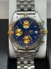 Breitling Chronomat B13047 Two-Tone Blue Dial Men's Automatic Chronograph Watch