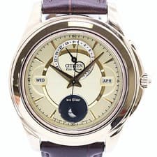 Citizen Eco Drive Moon Phase 8730 S052599 Solar Gold Dial Men's Watch
