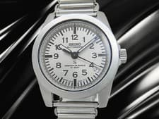 SEIKO SUS 4S15-7020 Silver Dial Bamboo Bracelet Automatic 35mm Date Men's watch