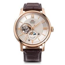 ORIENT Classic Sun & Moon RN-AS0002S Semi Skeleton Automatic Watch Mens Japan