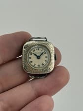 Vtg 14k White Gold Lady Elgin Watch 15 Jewel Art Deco Antique Ladies Victorian