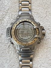 [FULL TITANIUM] CASIO PRO TREK PRT-4000 Triple Sensor Vintage Watch