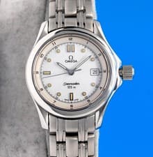 Ladies Omega Seamaster SS Steel Watch - White Dial - 28MM Version - 2571.20