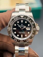 Rolex GMT-Master II 116710LN Silver Oyster Bracelet with Black Bezel