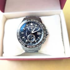 Citizen Attesa World Time Solar Radio Wristwatch 43mm Mens wrist 17cm