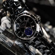 CHANEL J12 Moonphase Black Ceramic 38mm w/ Travel Pouch