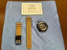 SEIKO SBEQ007 PROSPEX Diver Scuba Watch Solar Quartz Timepiece Beige