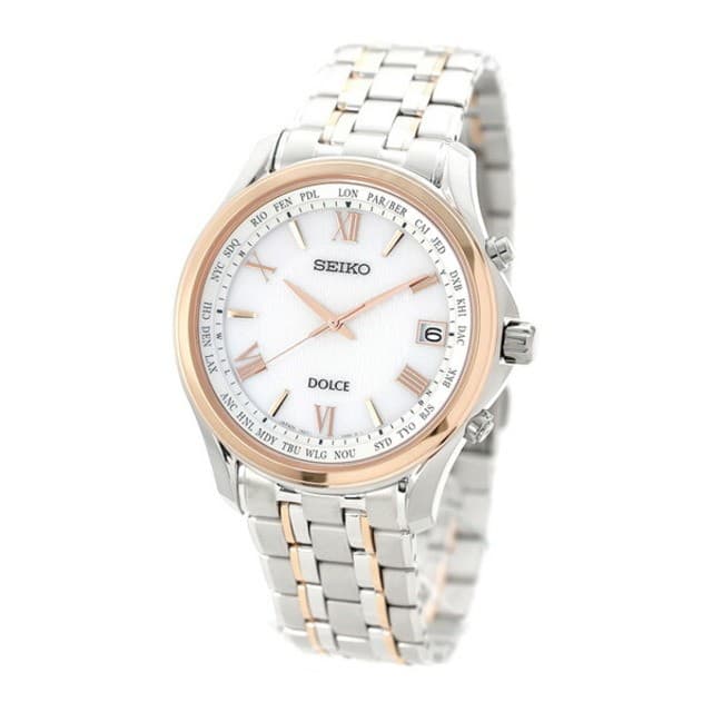 New SEIKO Men s Wristwatch SADZ202 Dolce Excelline Radio Solar (7B27) Silver x S