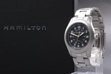 [EXC+++++ w/Box] HAMILTON Khaki Field H684811 Black Dial 38mm Quartz Men's Watch