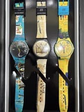 Swatch x Jean-Michel Basquiat 2023 Limited Edition Set – 3 Watches – NEW in Box