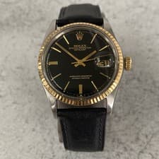 1969 Rolex Datejust Oyster Perpetual 1601 Bi-Metal 18k Swiss Vintage Watch