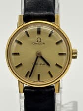 Omega Geneve Manual Wind Watch 23mm Gold Dial Used