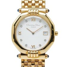 Dior Octagon Watches D63.151 Quartz white dial mens 【Used】