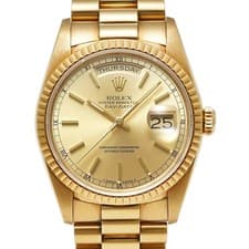 ROLEX Day-Date 18238 Gold Case Size 36mm x 36mm Men's Used Watch #35531