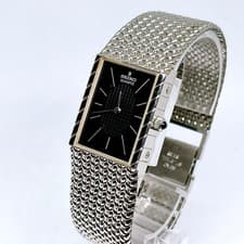 SEIKO 16-5520 Asie Genta Square Vintage Timepiece Steel Mesh Band Authentic