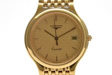 [Near MINT]  LONGINES 7292 Gold Square Quartz Mens 32mm Vintage Watch From Japan