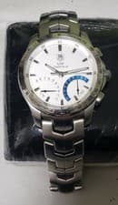 TAG Heuer Link Calibre S Analog Digital Quartz Watch Serviced Silver Clean