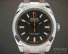 Rolex Milgauss 116400GV Green Black Dial 40mm Stainless Bracelet Watch p22798