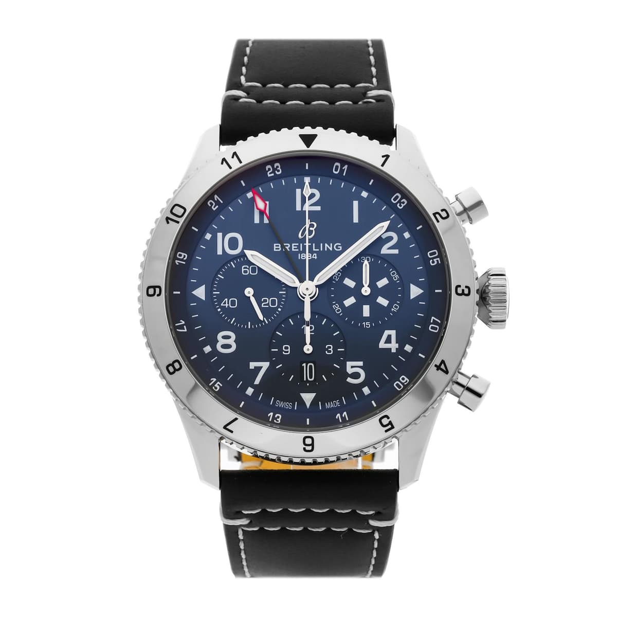 Breitling Super Avi B04 Chronograph GMT Tribute Steel Auto Blue AB04451A1C1X1
