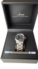 Sinn 556A 38.5mm wristwatch with stainless steel bracelet, box & papers