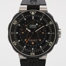 Oris TI TI x rubber AT black dial Pointer Moon 01 761 7682 7154-Set