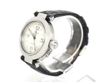 Cartier Pasha C W31015M7 Auto Date 2324 35mm White Dial OH 2024 Japan