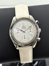 Omega Speedmaster Reduced 39mm White Mother of Pearl Dial - Clean with OG Strap