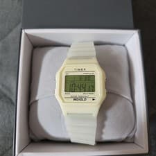 Import duty included for US buyers  Timex INDIGLO Digital Watch Cream Color Wate