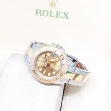 Rolex 29mm 18K Half Yellow Gold Champagne Dial Lady Yachtmaster REF: 169623