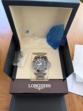Longines HydroConquest GMT Automatic Black Stainless  Men's Watch L3.890.4.56.6