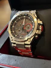 G-SHOCK MT-G Solar Watch Silver Stainless Steel Used with Box G410